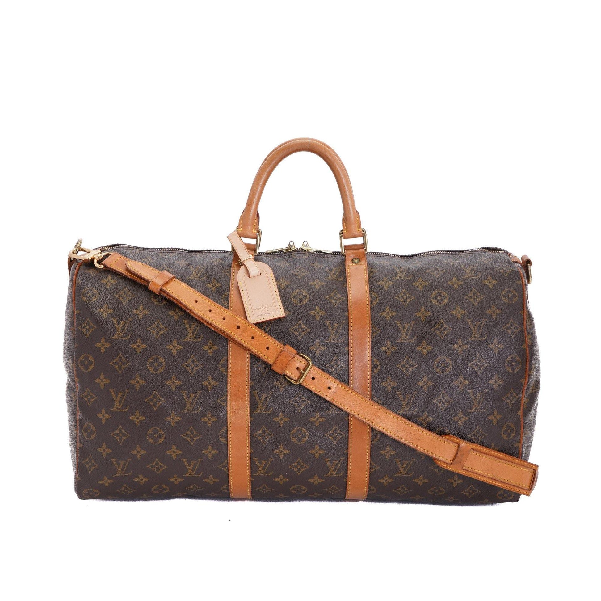The adjustable strap of the bag in motion.