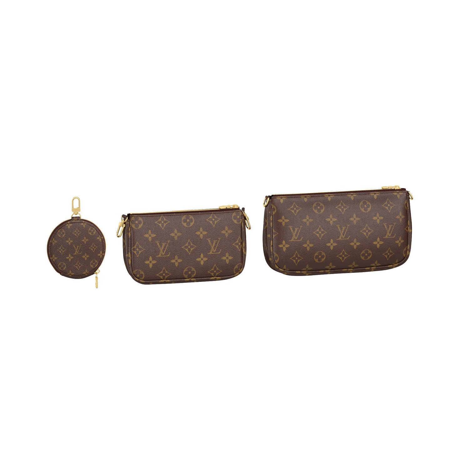 The main pochette being carried as a clutch
