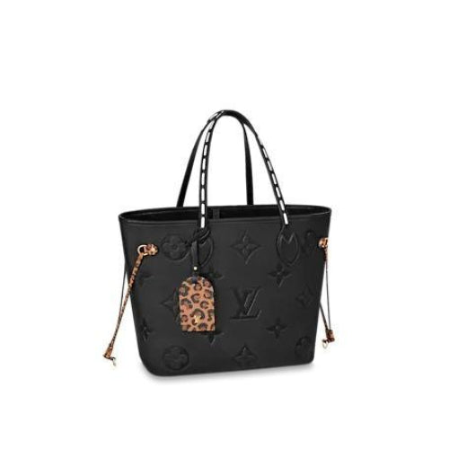 A back view of the Louis Vuitton Neverfull MM tote
