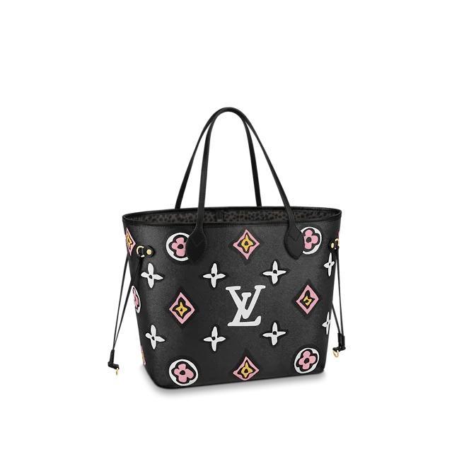 A back view of the Louis Vuitton Neverfull MM tote