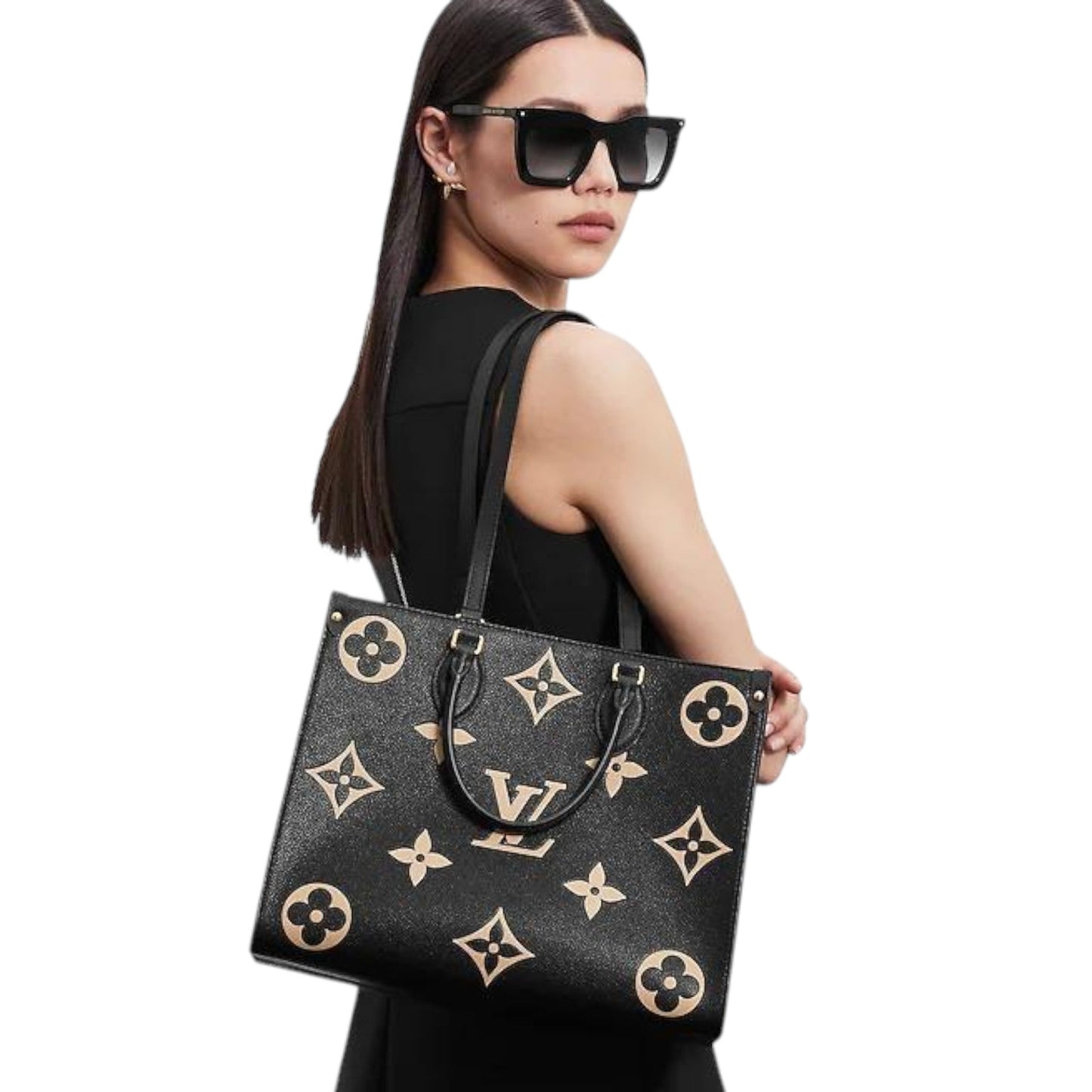 Louis Vuitton OnTheGo MM Black/Beige
