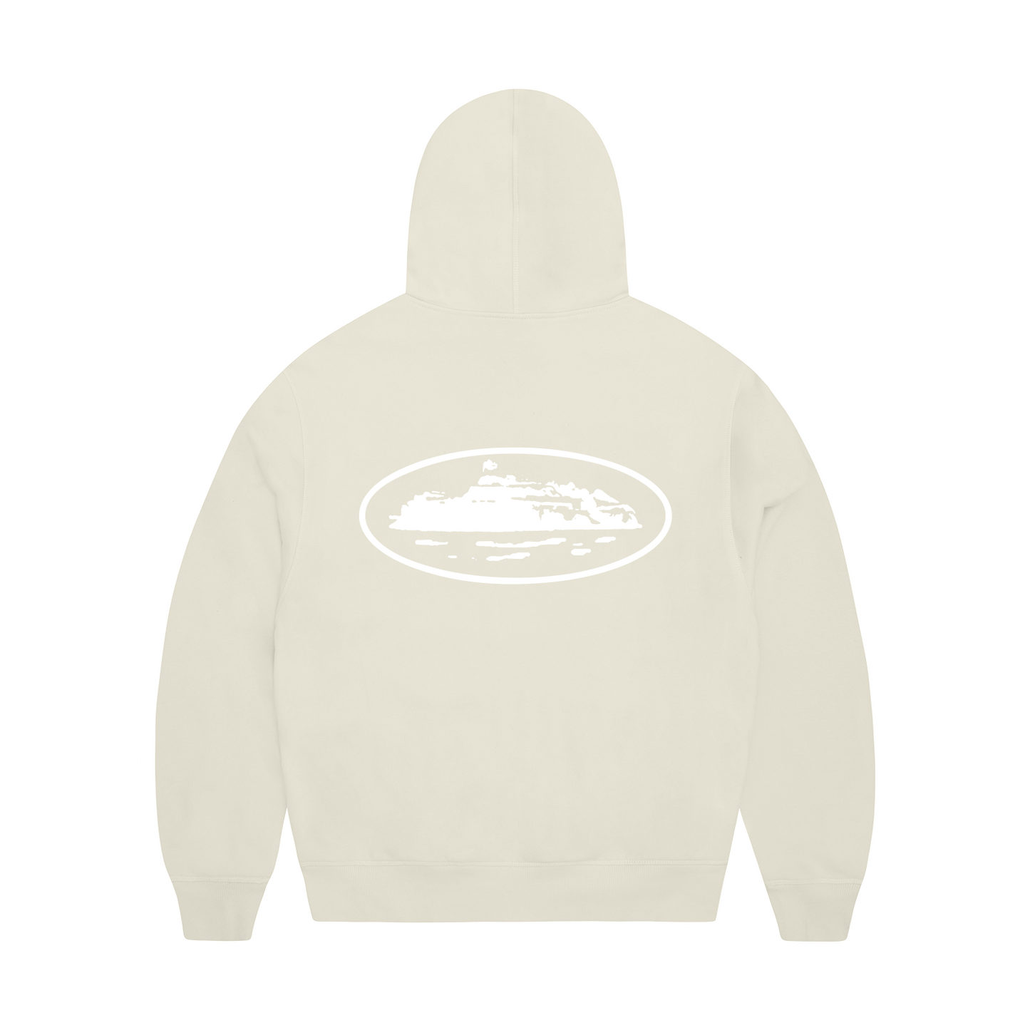 Corteiz Island Puff Print Zip Hoodie - Off White