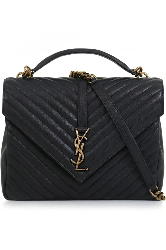 Saint Laurent College Large bag in Black - front view