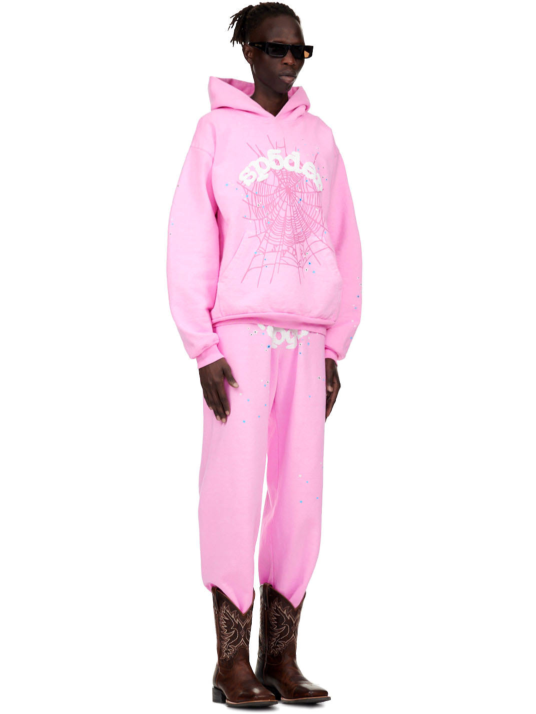 SP5DER OG Web Hoodie – Pink - Detail View 2