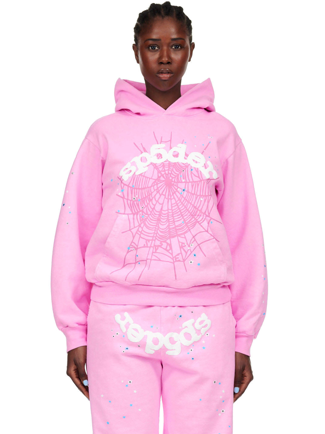 SP5DER OG Web Hoodie – Pink - Detail View 3
