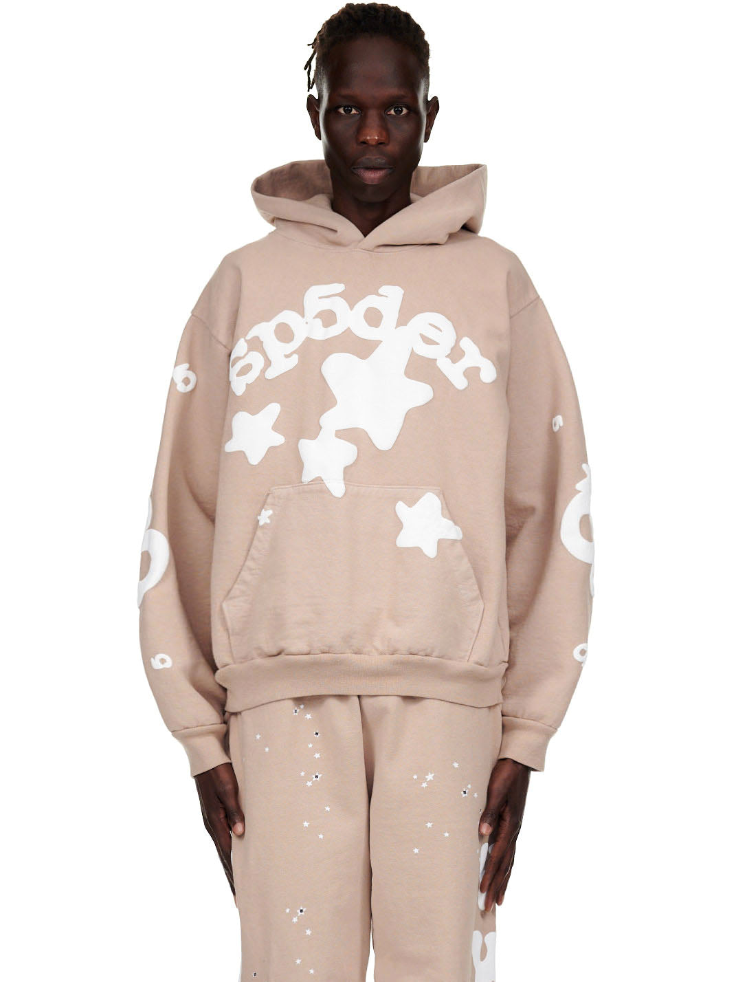 SP5DER Beluga Hoodie – Sand - Detail View 2