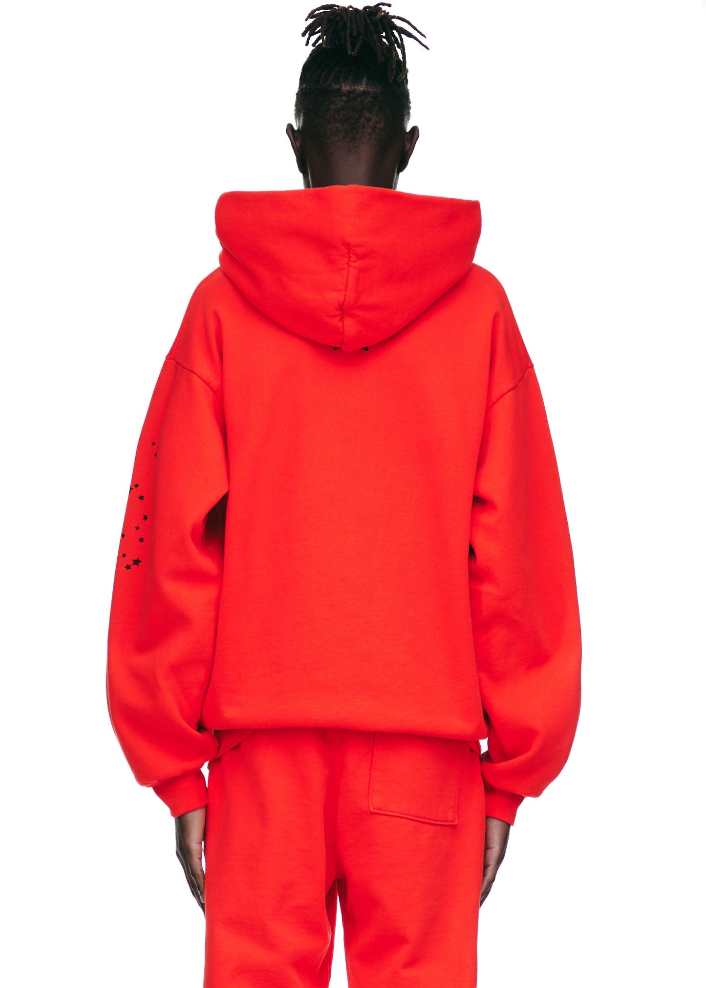 SP5DER Punk V2 Graphic Hoodie - Red - Detail View 6