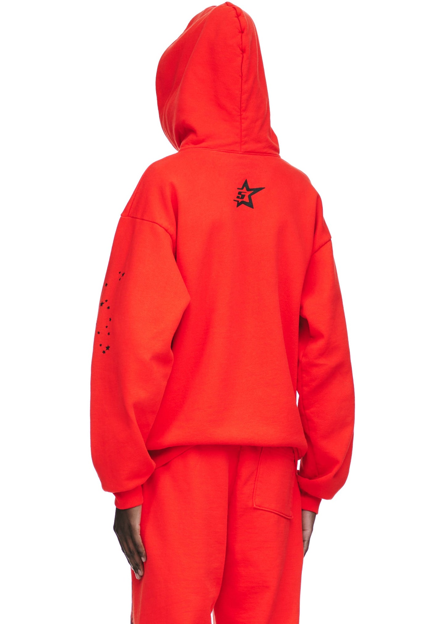 SP5DER Punk V2 Graphic Hoodie - Red - Detail View 7