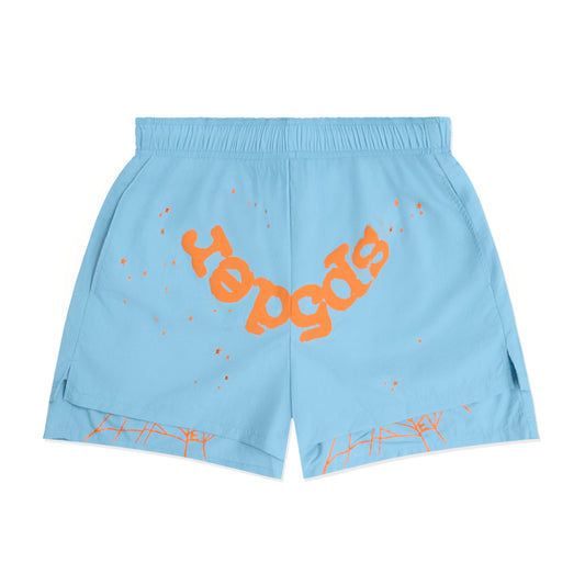 SP5DER OG Web Double Layer Short in Light Blue
