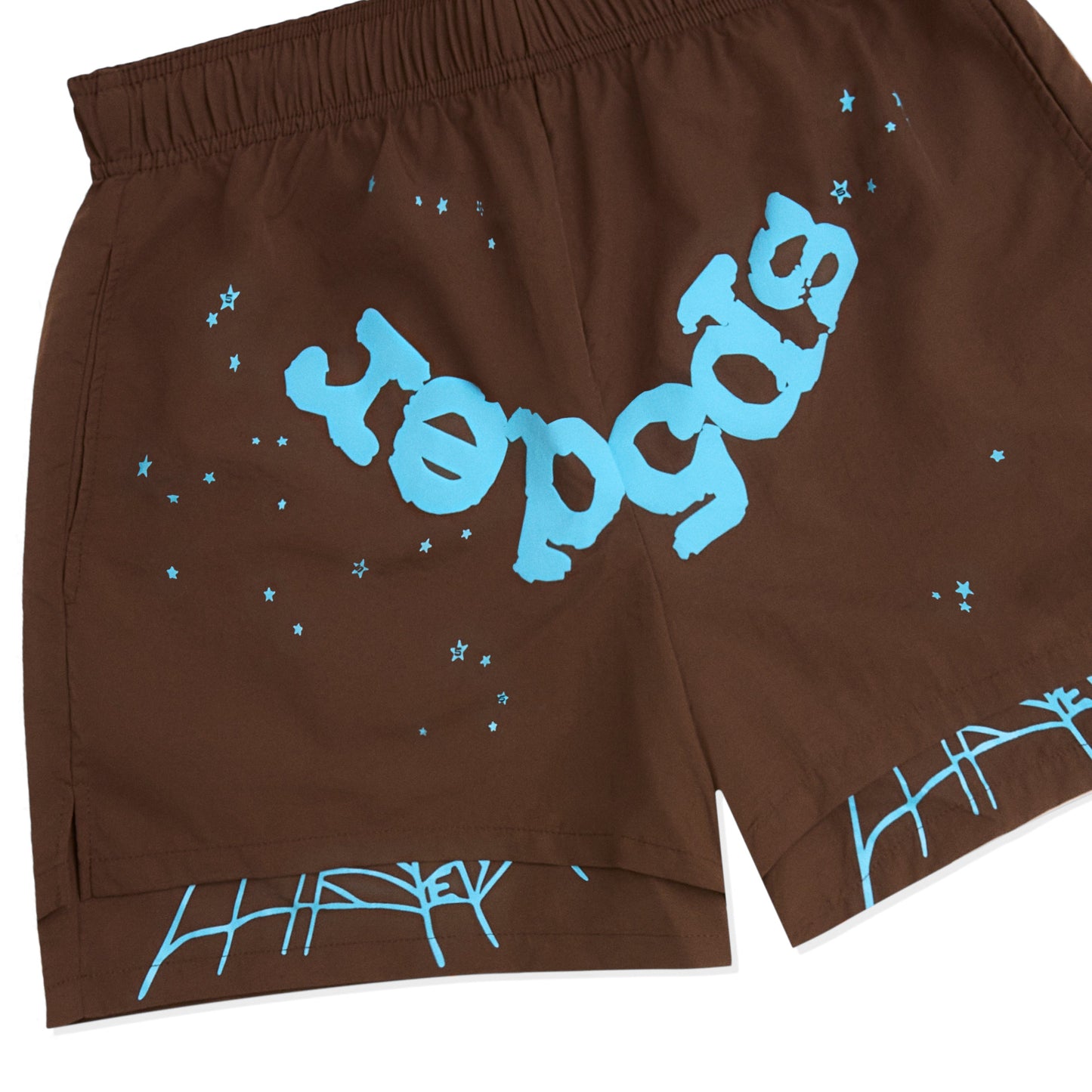 SP5DER OG Web Double Layer Short in Brown (Classic)