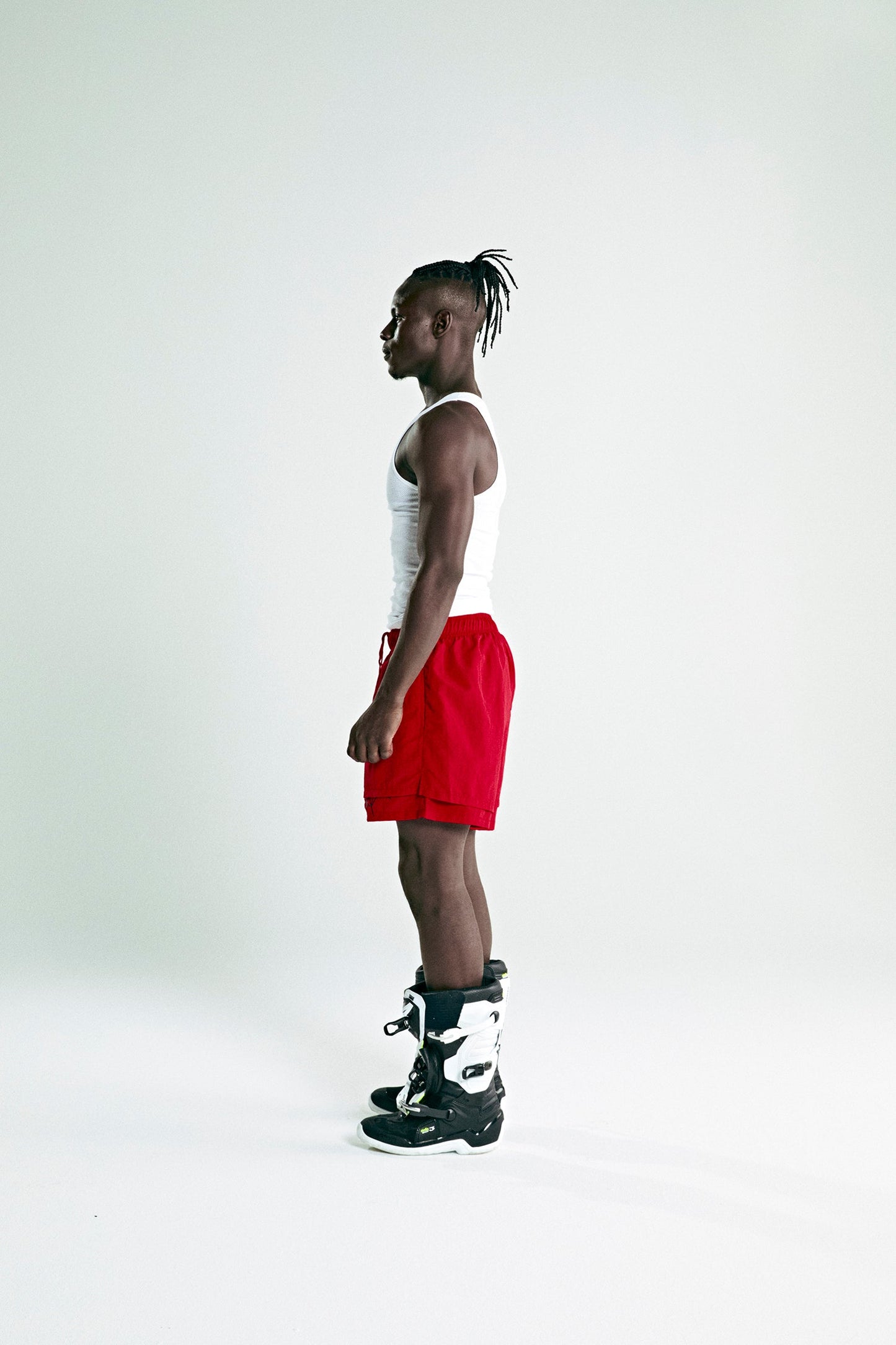 SP5DER OG Web Double Layer Short in Red