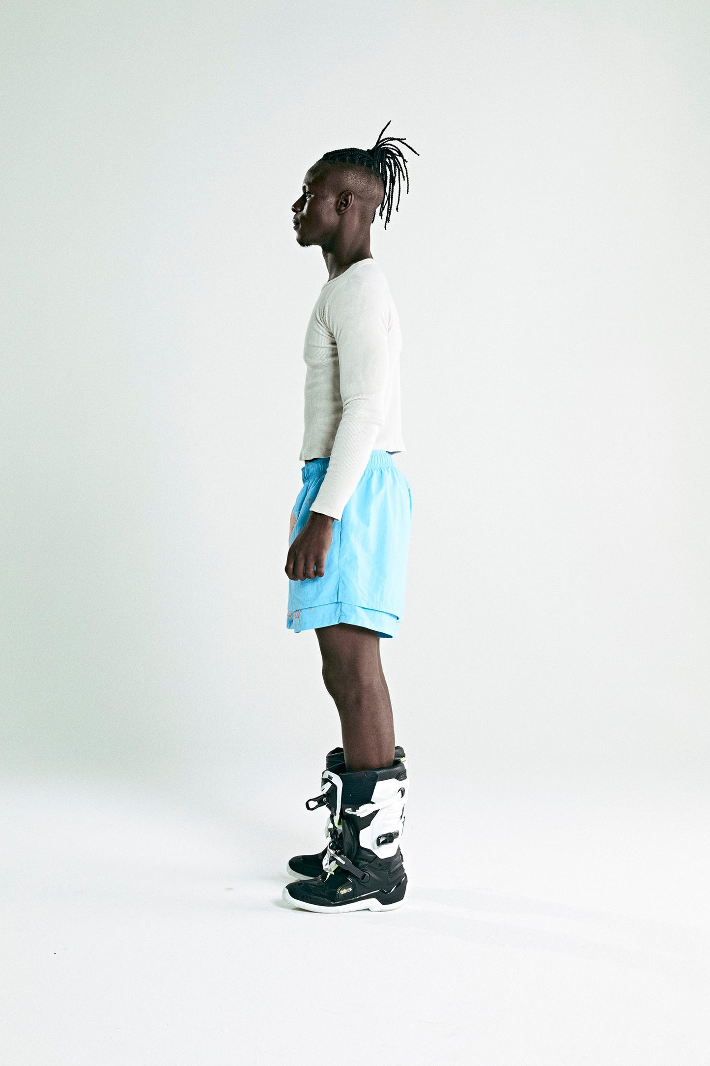 SP5DER OG Web Double Layer Short in Light Blue