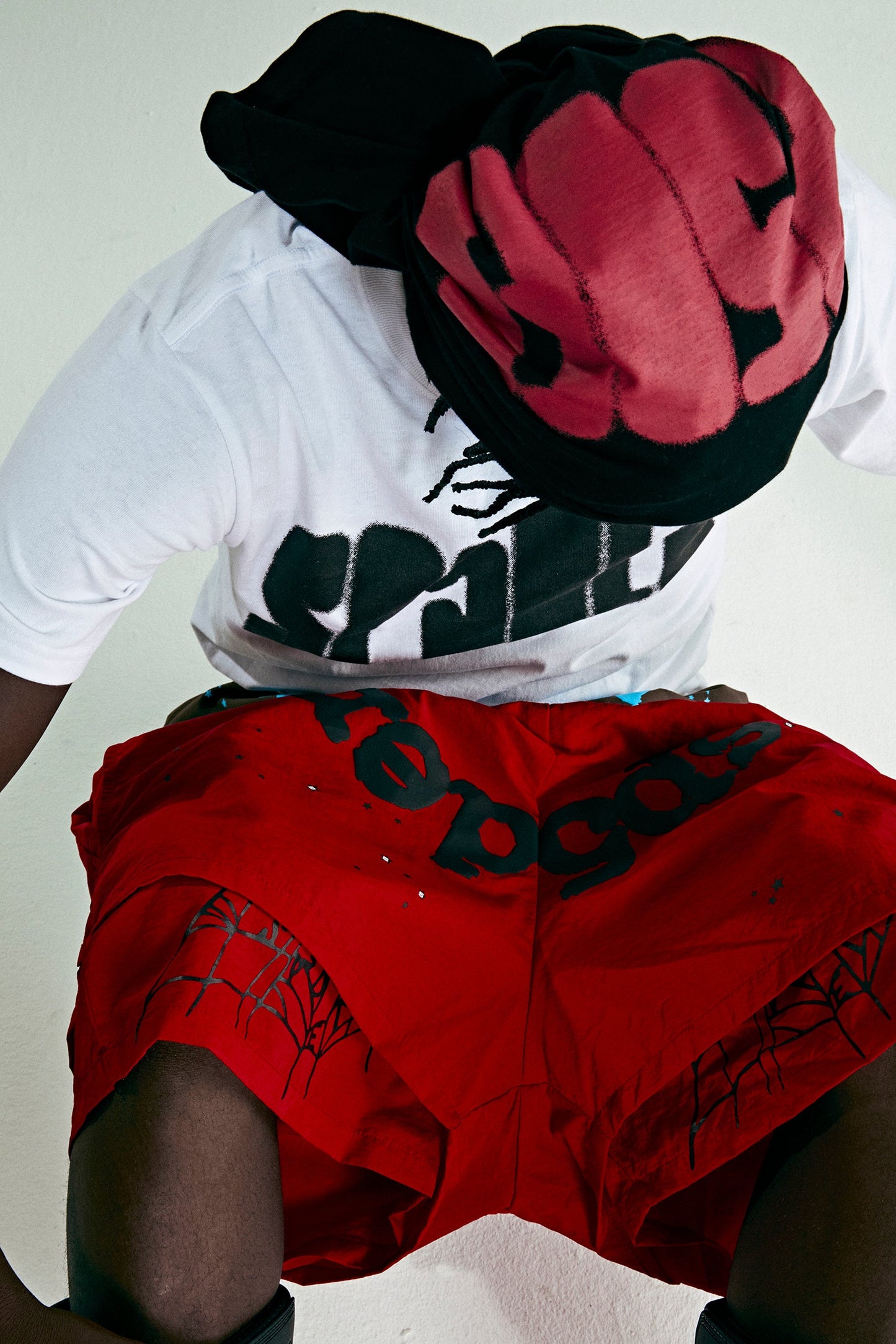 SP5DER OG Web Double Layer Short in Red