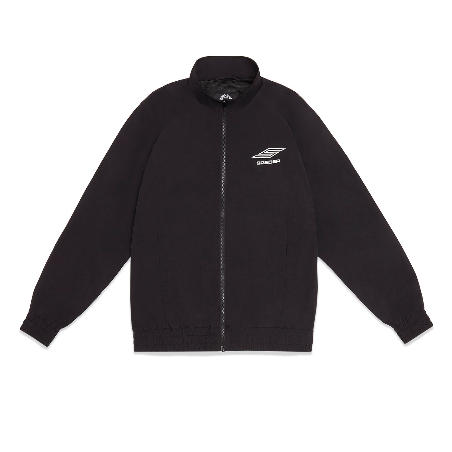 Front view of SP5DER Pro Windbreaker in Black