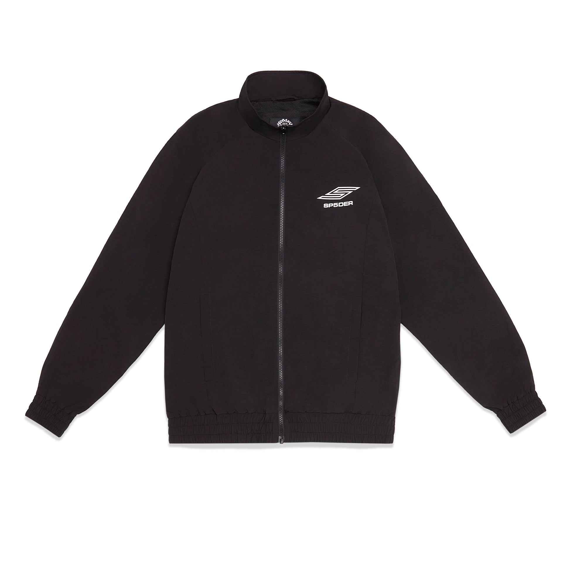 Front view of SP5DER Pro Windbreaker in Black