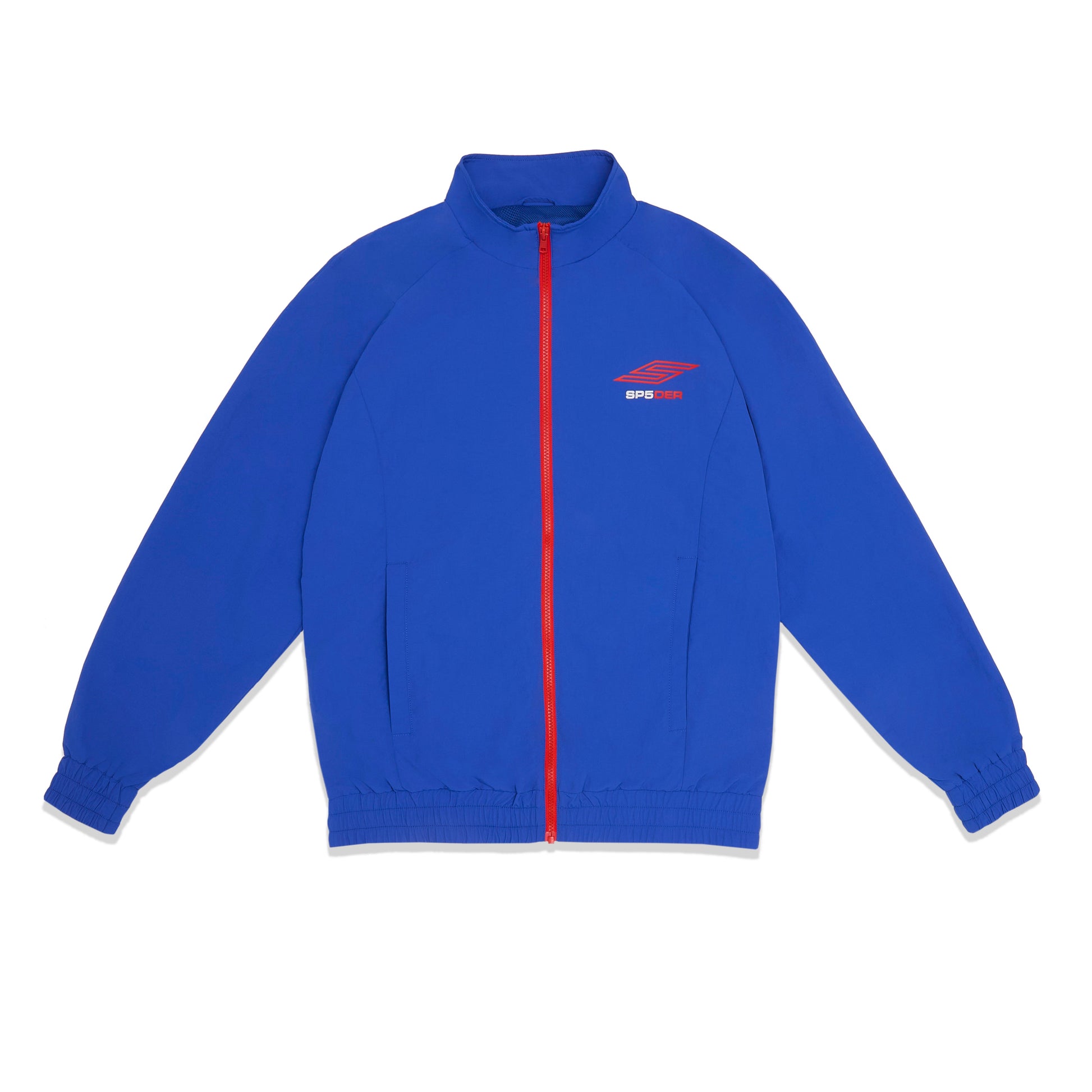 Front view of SP5DER Pro Windbreaker in Blue