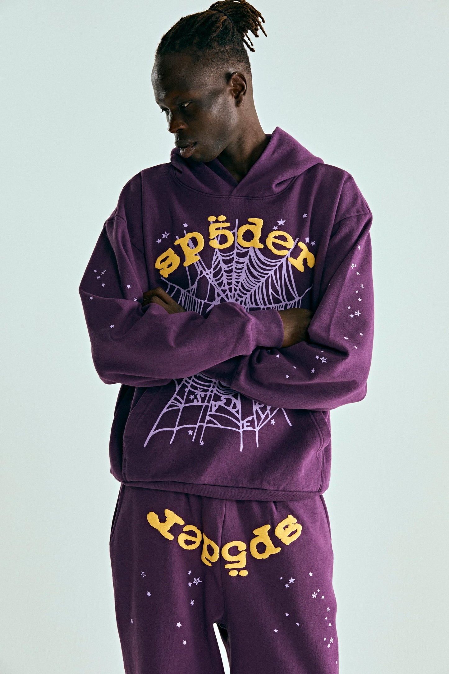 SP5DER Star OG Web V2 Hoodie - Purple - Detail View 11