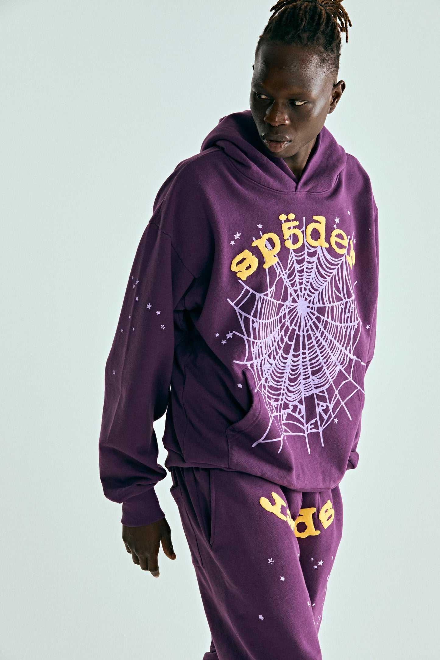 SP5DER Star OG Web V2 Hoodie - Purple - Detail View 13