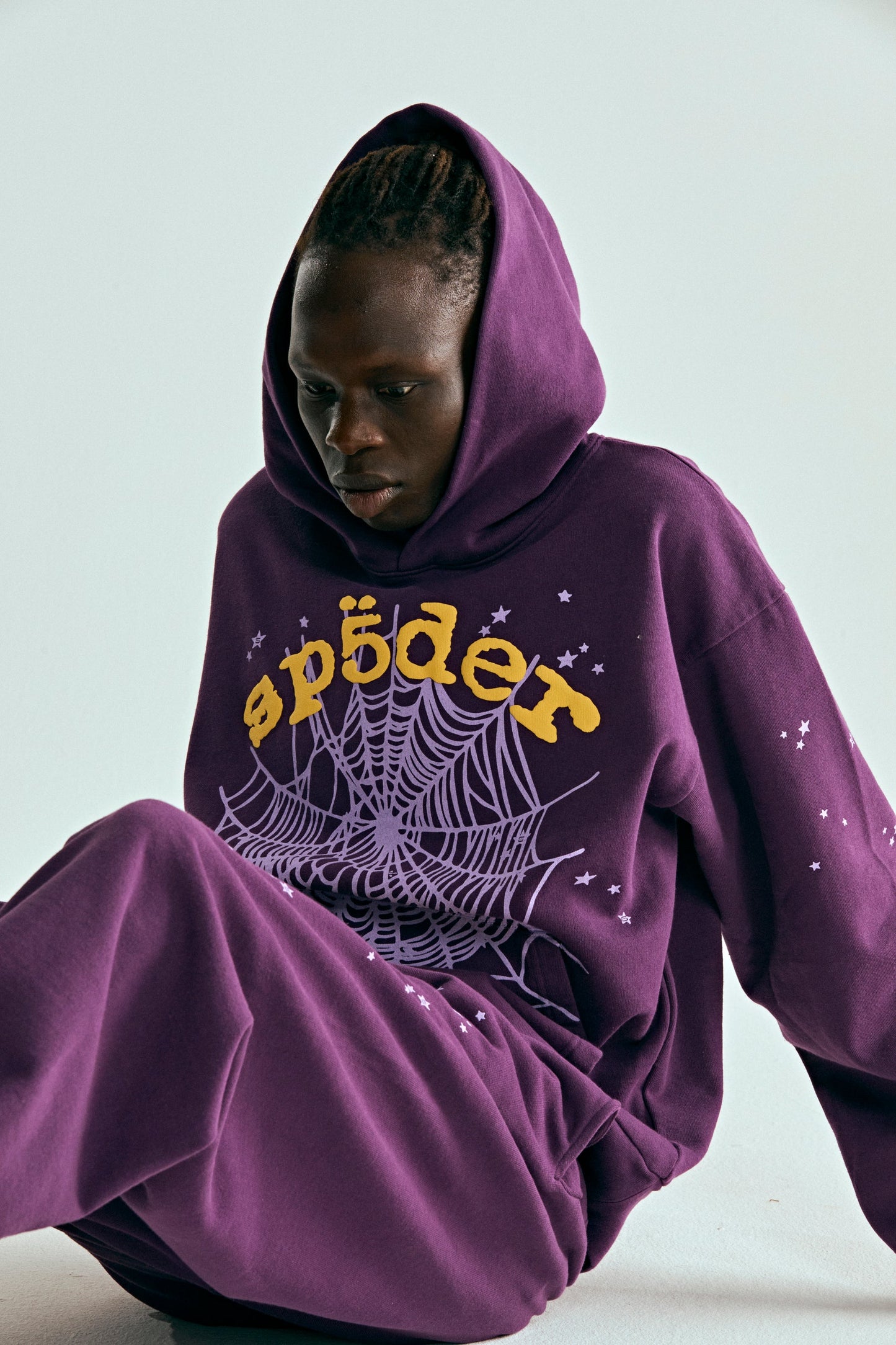 SP5DER Star OG Web V2 Hoodie - Purple - Detail View 14