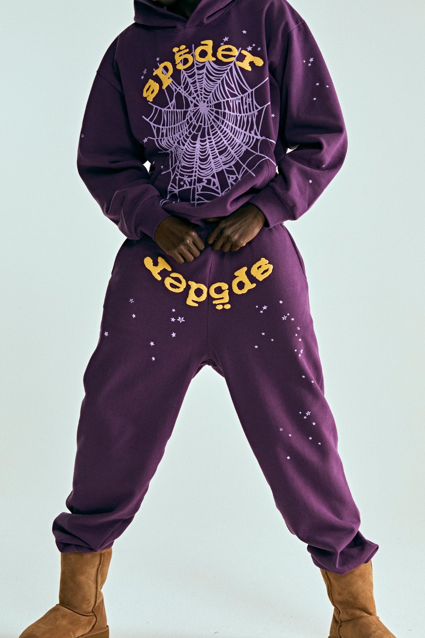 SP5DER Star OG Web V2 Hoodie - Purple - Detail View 15