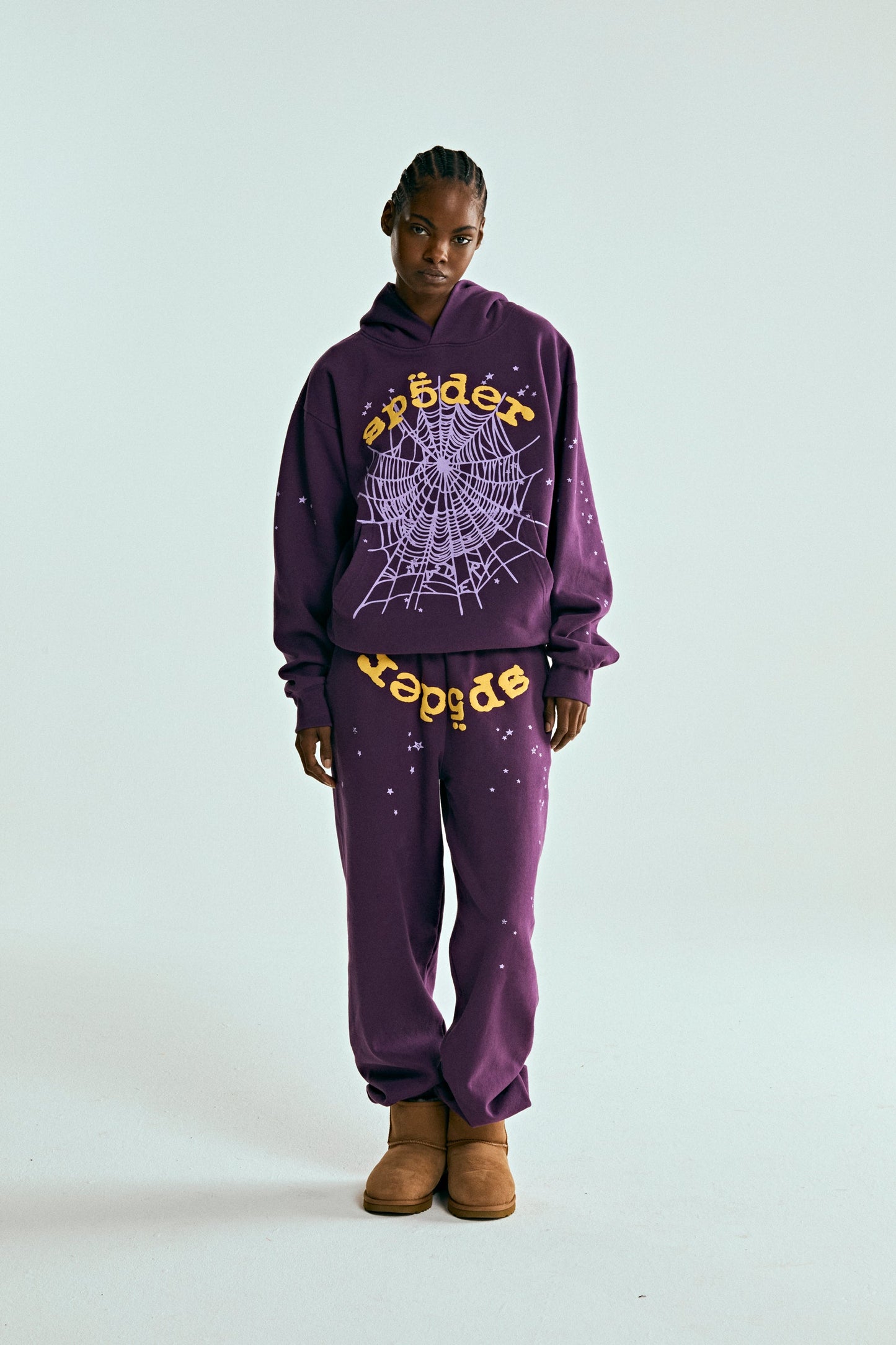 SP5DER Star OG Web V2 Hoodie - Purple - Detail View 10