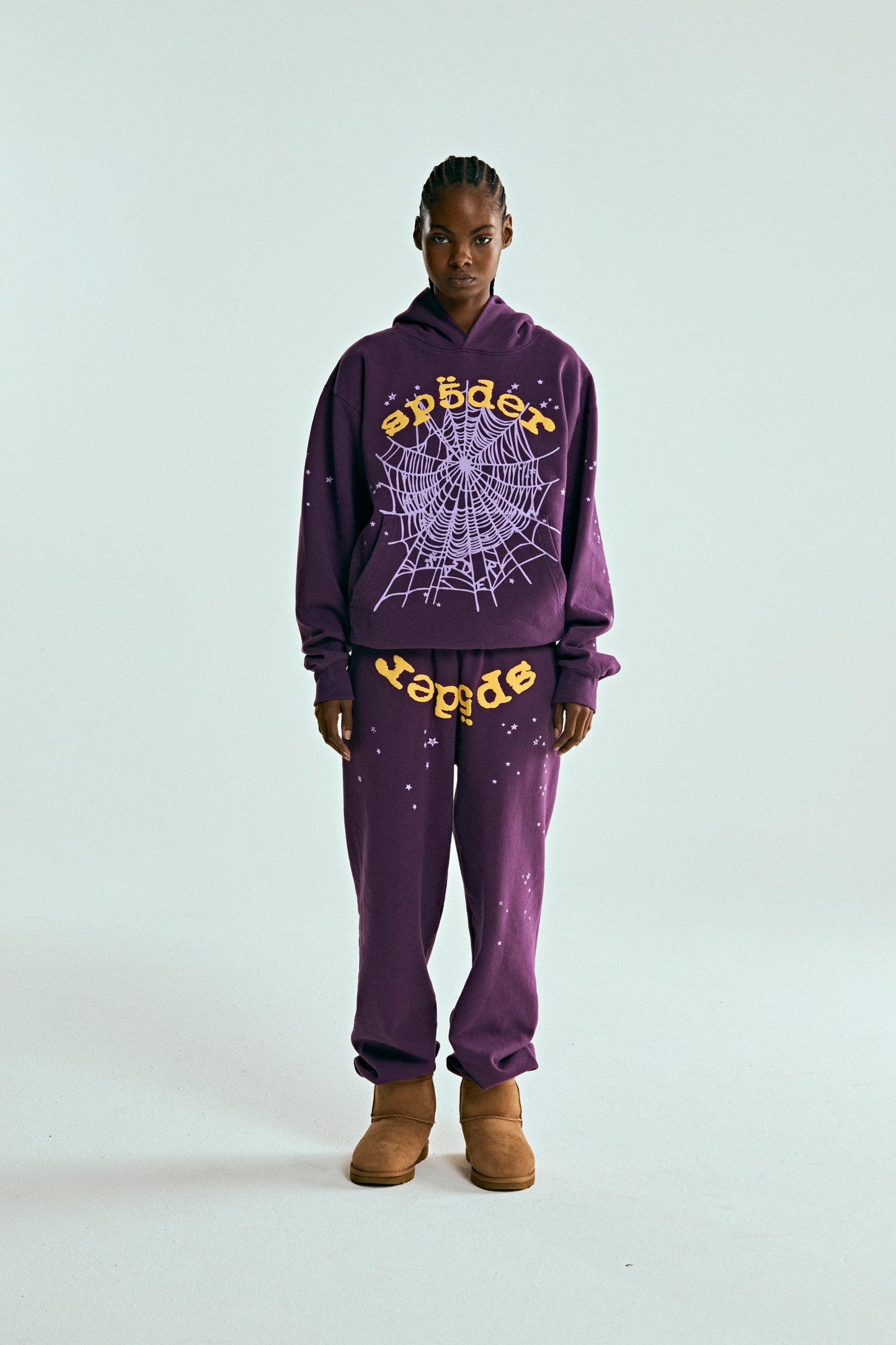 SP5DER Star OG Web V2 Hoodie - Purple - Detail View 4