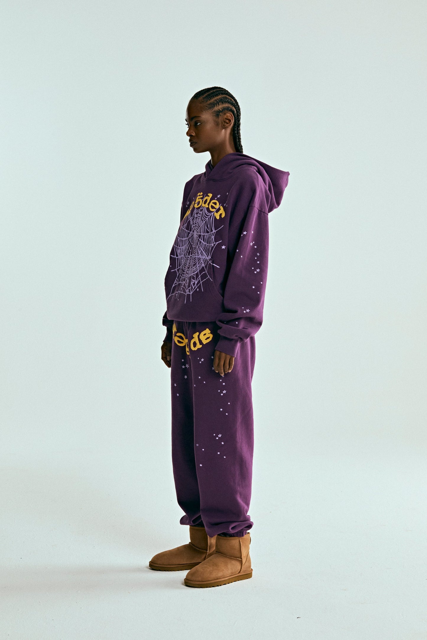 SP5DER Star OG Web V2 Hoodie - Purple - Detail View 5