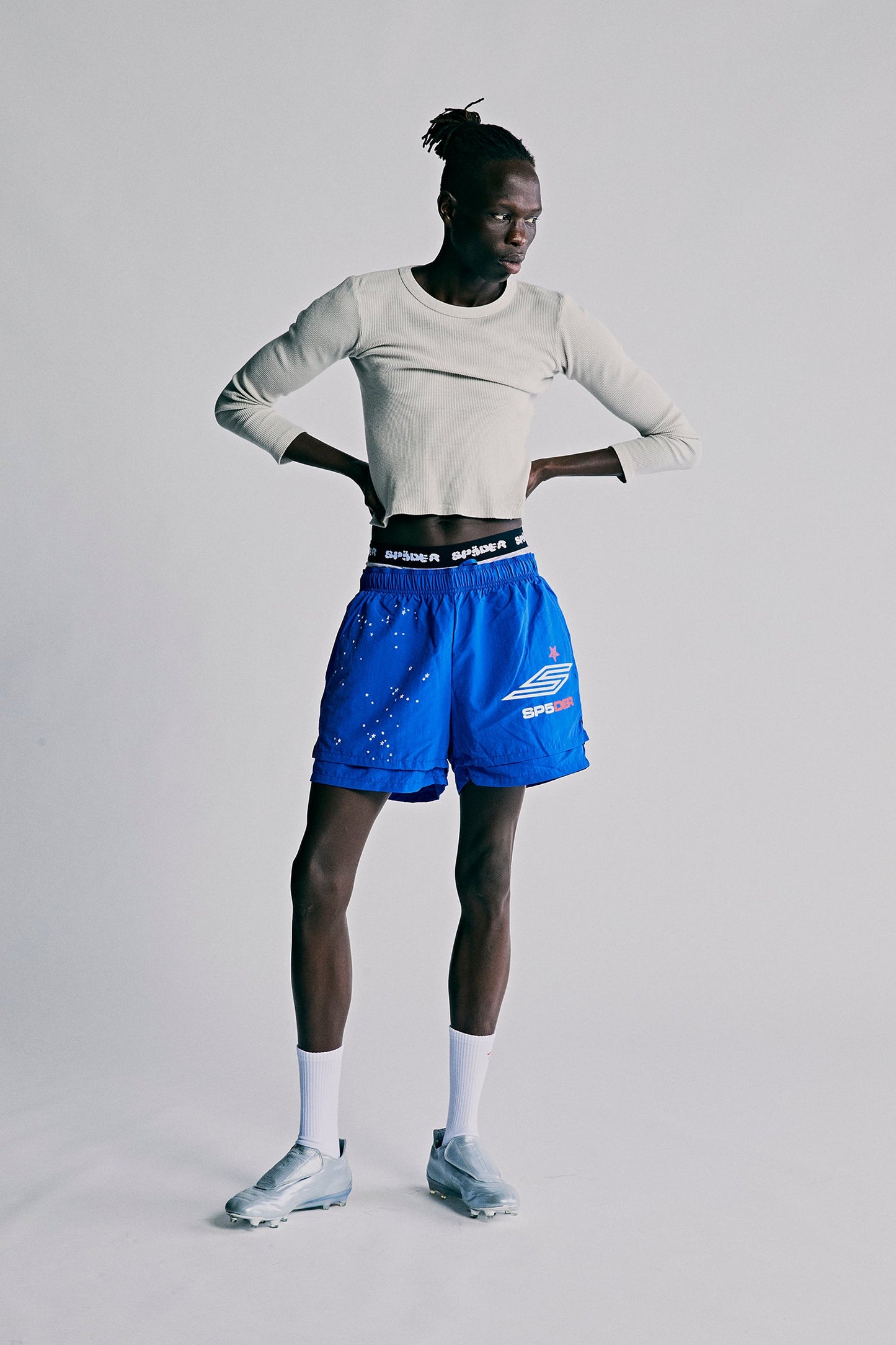 SP5DER Pro Double Layer Short in Pro Blue