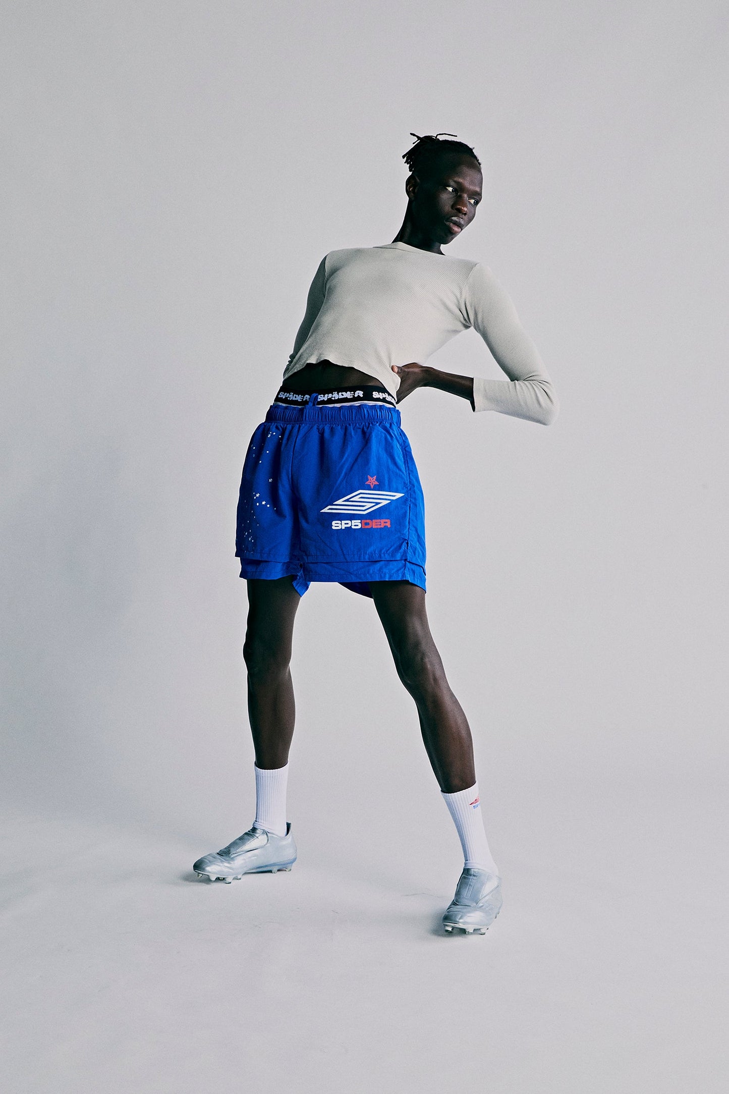 SP5DER Pro Double Layer Short in Pro Blue