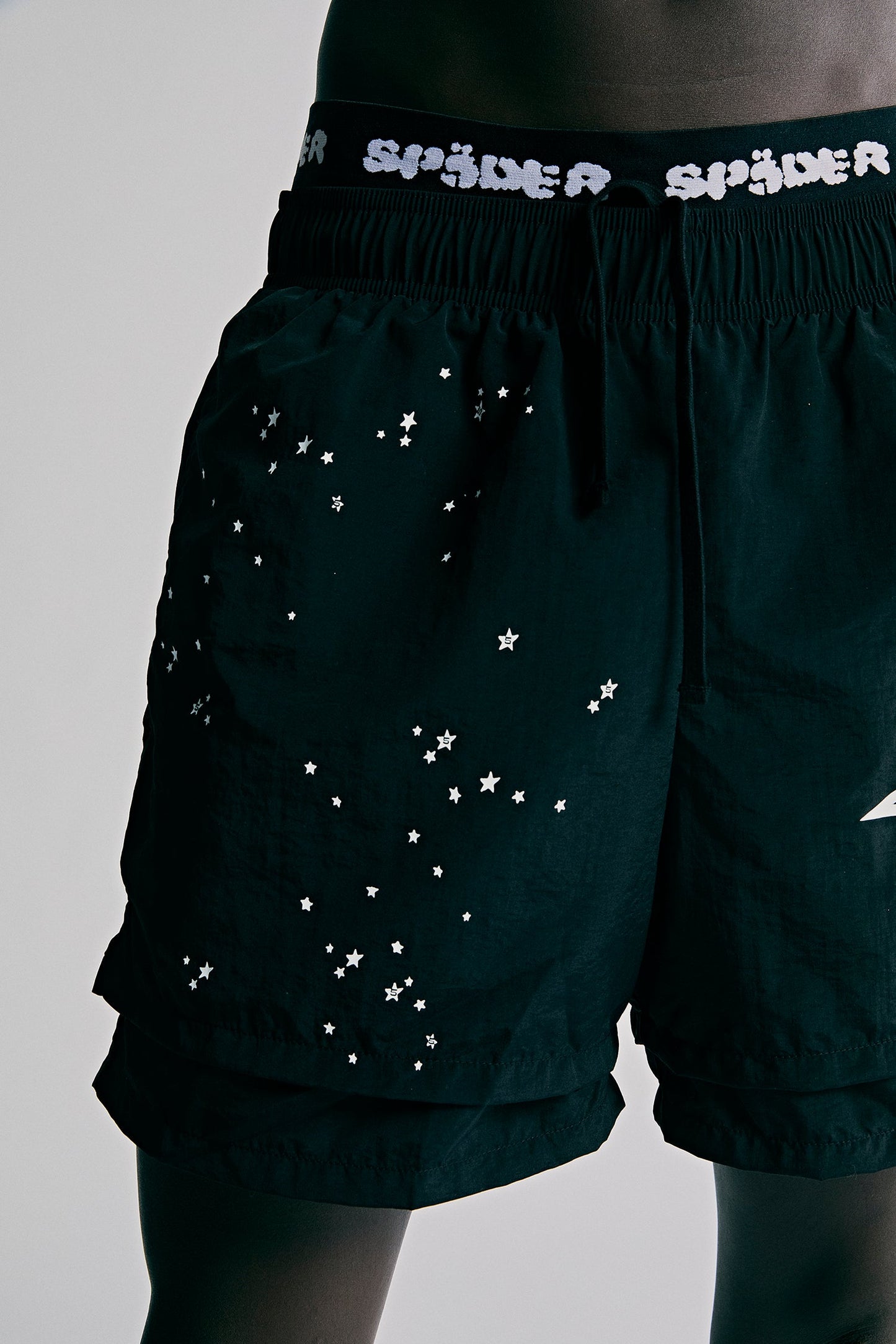 SP5DER Pro Double Layer Short in Black