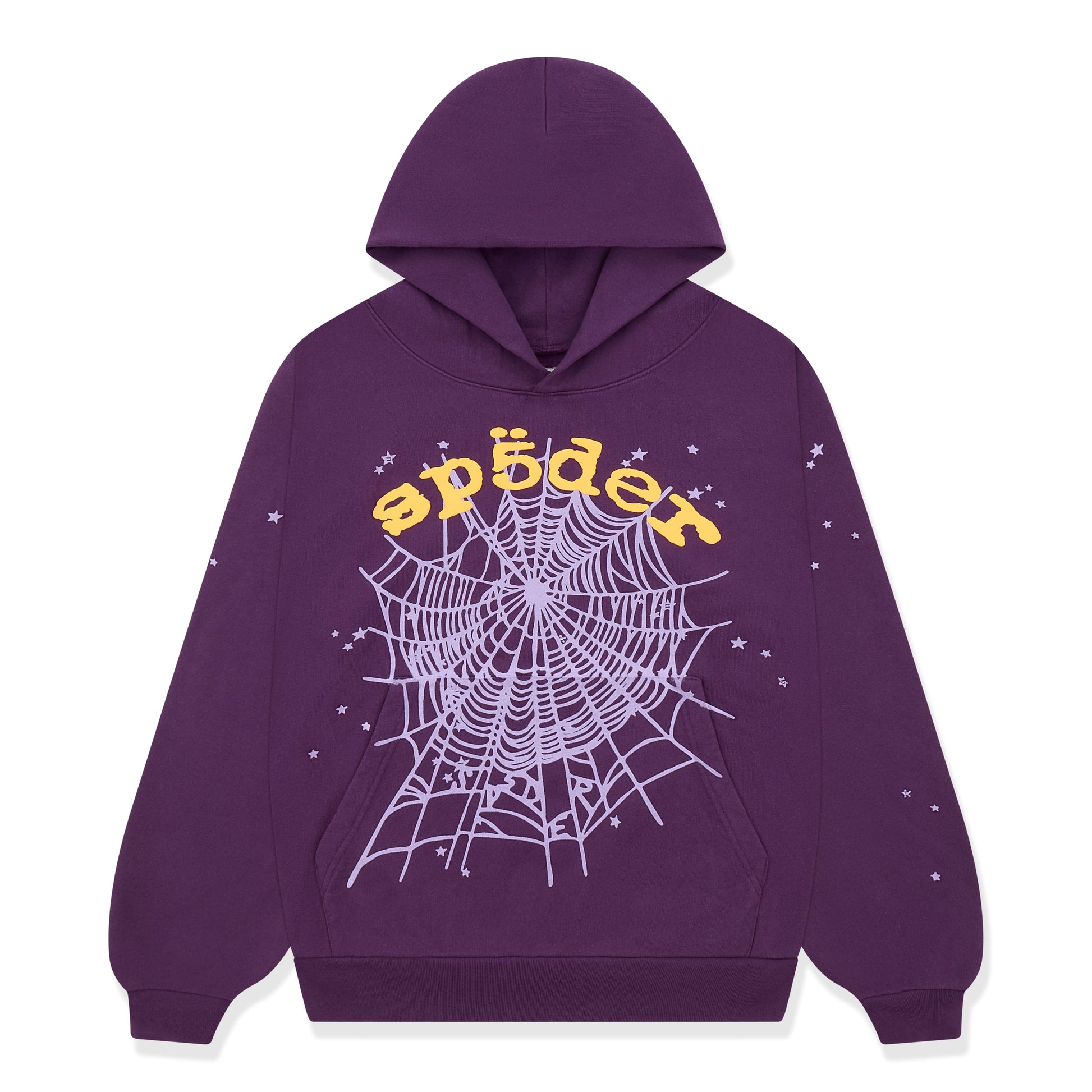 SP5DER Star OG Web V2 Hoodie - Purple - Front View