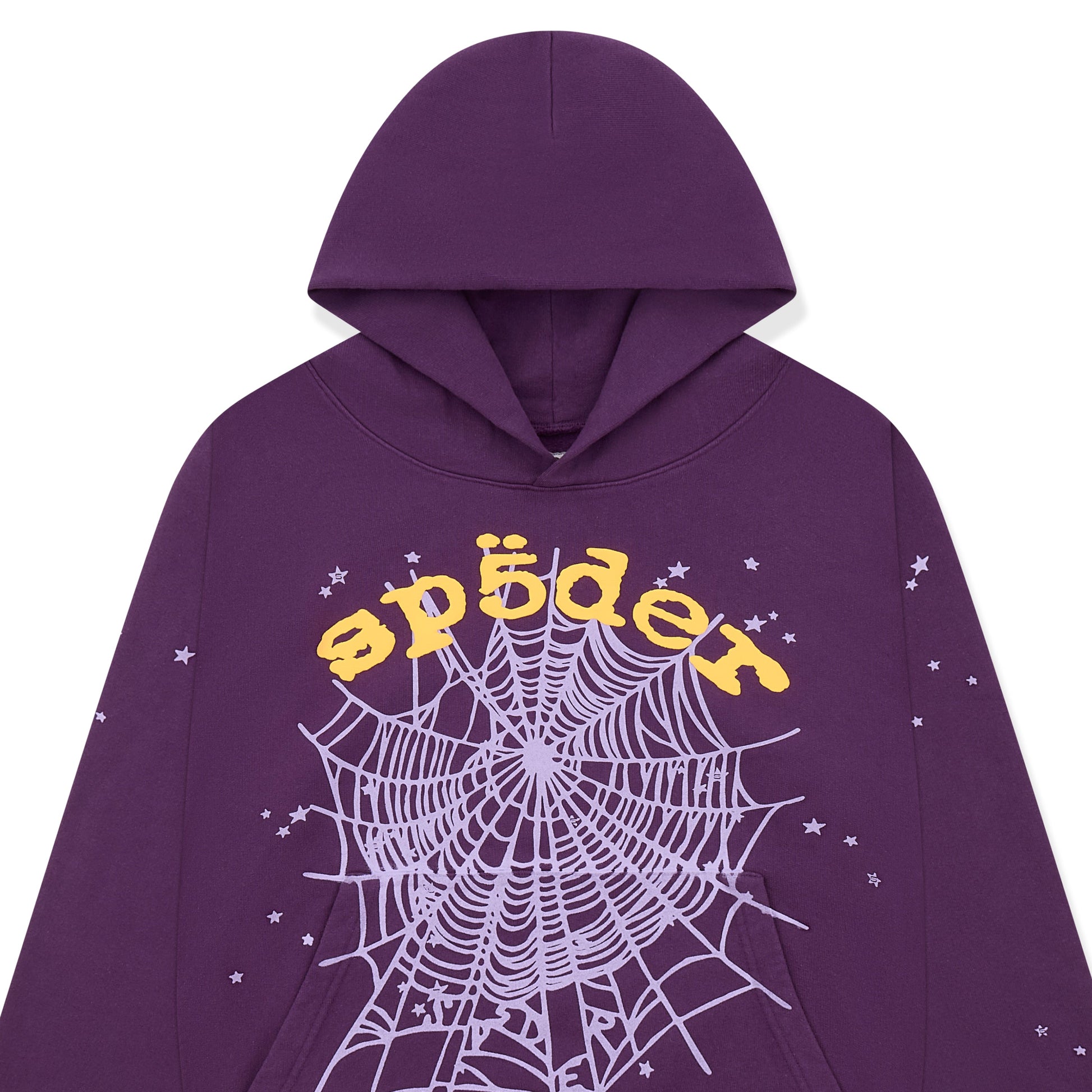 SP5DER Star OG Web V2 Hoodie - Purple - Detail View 1