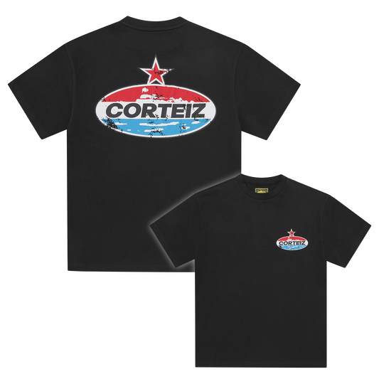 Corteiz Motor Heavyweight Tee - Black